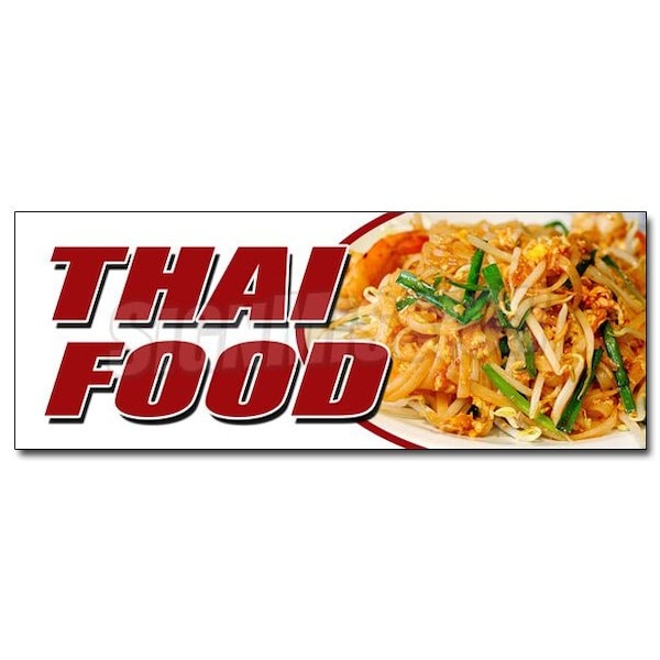 THAI FOOD DECAL sticker pad thai sushi satay curry spring rolls tofu take, D-36 Thai Food